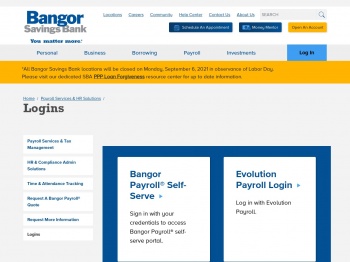 Payroll Logins | Bangor Savings Bank
