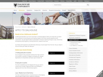 Apply to Dalhousie - Admissions - Dalhousie University