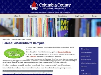 Parent Portal/Infinite Campus - Columbia County School District