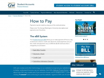 How to Pay | GW Student Accounts Office | The George ...