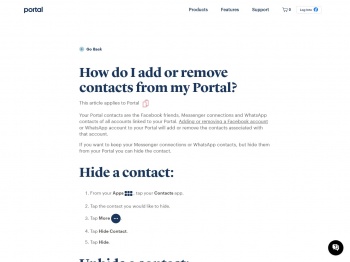 How do I add or remove contacts from my Portal?