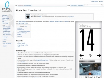 Portal Test Chamber 14 - Portal Wiki
