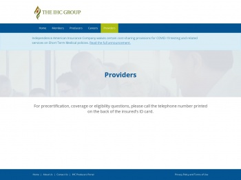 Providers :: My IHC Group