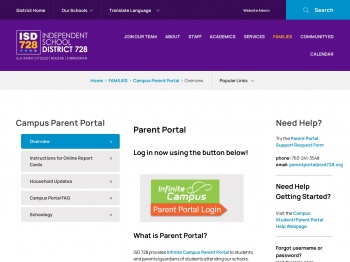 Campus Parent Portal / Overview - Elk River - ISD 728
