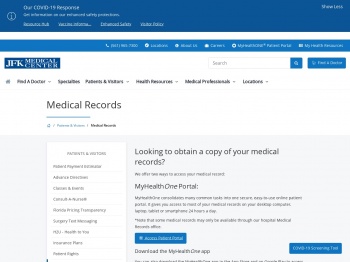 Medical Records | JFK Medical Center