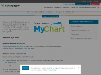 MyChart | Patient Services | Main Line Health | Philadelphia ...