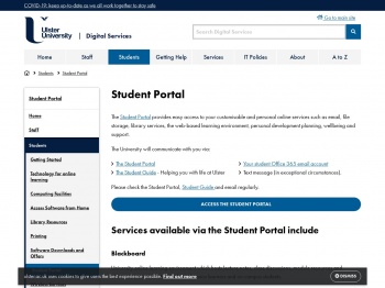 Student Portal - Ulster University ISD