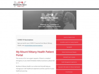 My Mount Nittany Health Patient Portal