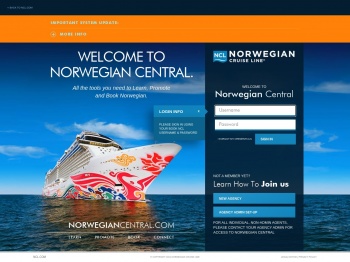 norwegian central travel agent portal