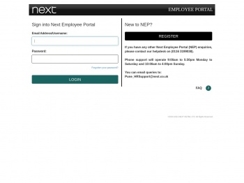 Next - Employee Portal - Login