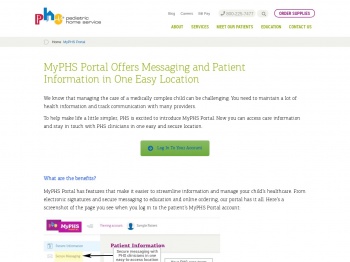 MyPHS Portal | Pediatric Home Service