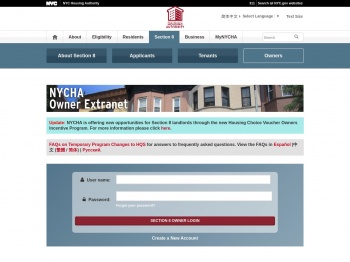 NYCHA Owner Extranet