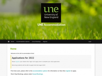 Welcome to the UNE Accommodation Portal
