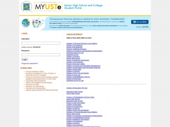 MyUSTe Student Portal - UST myUSTe Portal - University of ...