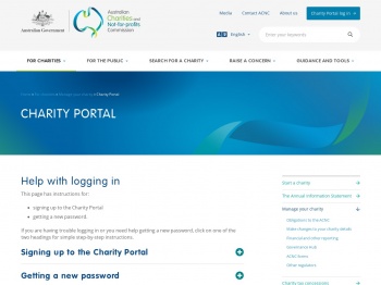 ACNC Charity Portal - Australian Charities and Not-for-profits Commission