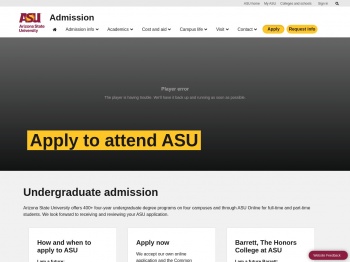 Apply | Admission | ASU - Arizona State University Admission