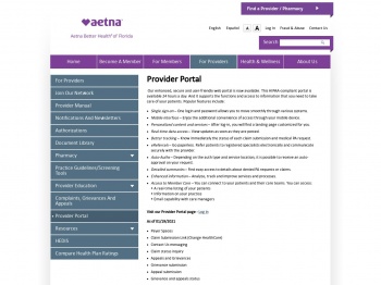 Provider Portal | Aetna Better Health of Florida