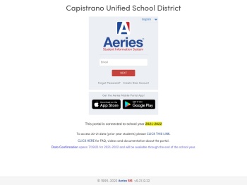 Aeries: Portals - parent and student portal - Capistrano Unified ...