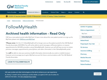 FollowMyHealth | GW Patient Portal - The GW Medical Faculty ...