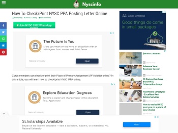How To Check/Print NYSC PPA Posting Letter Online ...