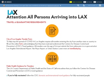 Travel Safely - LAX Official Site