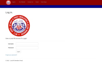 Local 95 Members Portal Authentication: Log in