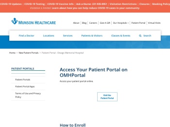 Patient Portal - Otsego Memorial Hospital - Munson Healthcare