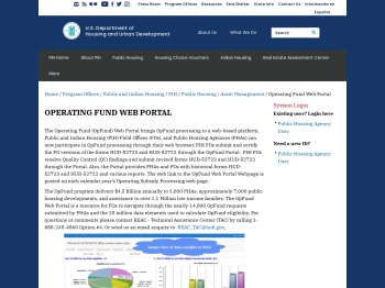 Operating Fund Web Portal | HUD.gov / U.S. Department of ...