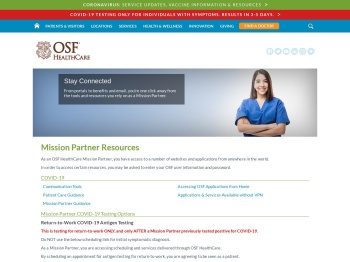 Mission Partner Resources | OSF HealthCare