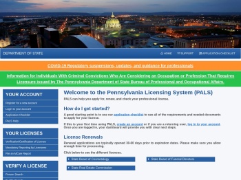 Pennsylvania Licensing System: BPOA