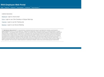 RHA Employee Web Portal