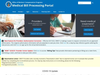 Medical Bill Processing Portal | Office of Workers ...