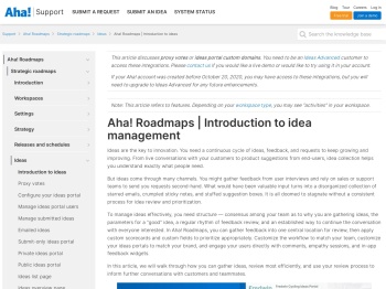 Aha! Roadmaps | Introduction to ideas | Aha!
