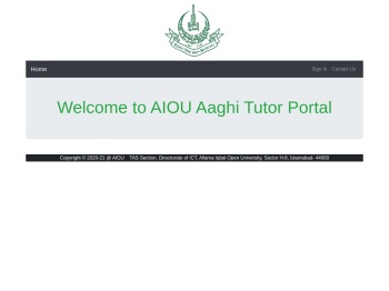AIOU Aaghi Tutor Portal - Allama Iqbal Open University
