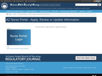 AZ Nurse Portal - Apply, Renew or Update Information ...