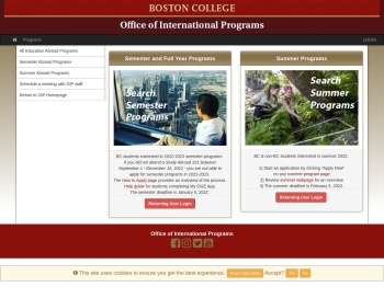 Office of International Programs - Boston College