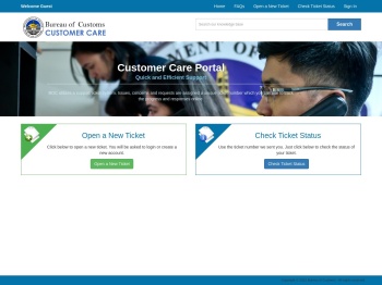 Customer Care Portal - Bureau of Customs
