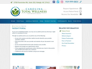 Patient Portal - Carolina Total Wellness