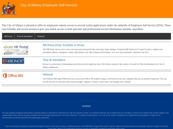 City of Albany Employee Self-Service: Self Service Portal