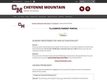 Campus Parent Portal - Cheyenne Mountain High School
