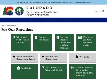 For Our Providers | Colorado Department of Health Care ...