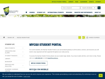 MyCQU Student Portal - CQUniversity