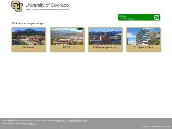My.CU - Campus Portal Selection - University of Colorado