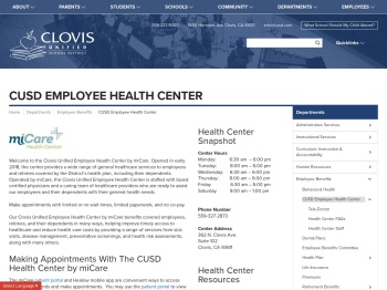 CUSD Employee Health Center - Clovis Unified School District