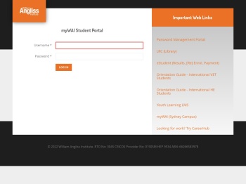 myWAI Student Portal - William Angliss Institute