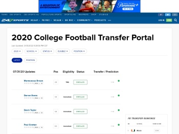 2020 Football Transfer Portal - 247Sports.com