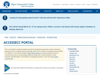 accessECC Portal - Elgin Community College (ECC)