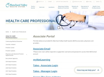 Associate Portal - Blanchard Valley Health System
