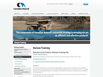 Horizon Training - Canadian Natural Resources