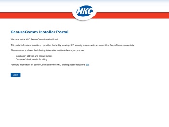 SecureComm Installer Portal - HKC Security